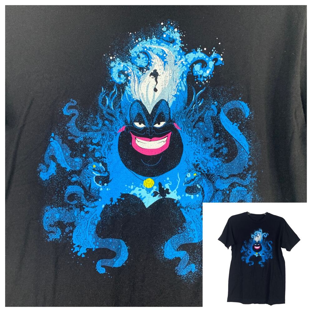Tee Villain tshirt Ursula Little Mermaid black ringspun cotton unisex medium